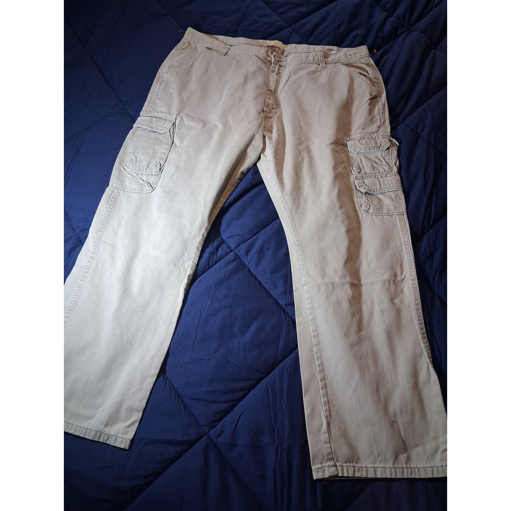 Wrangler Cargo Pants Mens 40x30 Tan Khaki Cotton Twill Straight Leg‎ 70BRWST